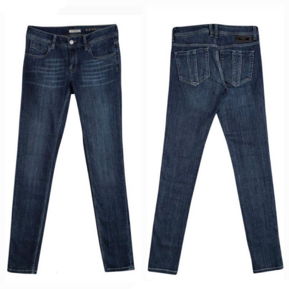 Burberry Brit Women’s Skinny Slim Kensington Mid-Rise Dark Wash Denim Size 24